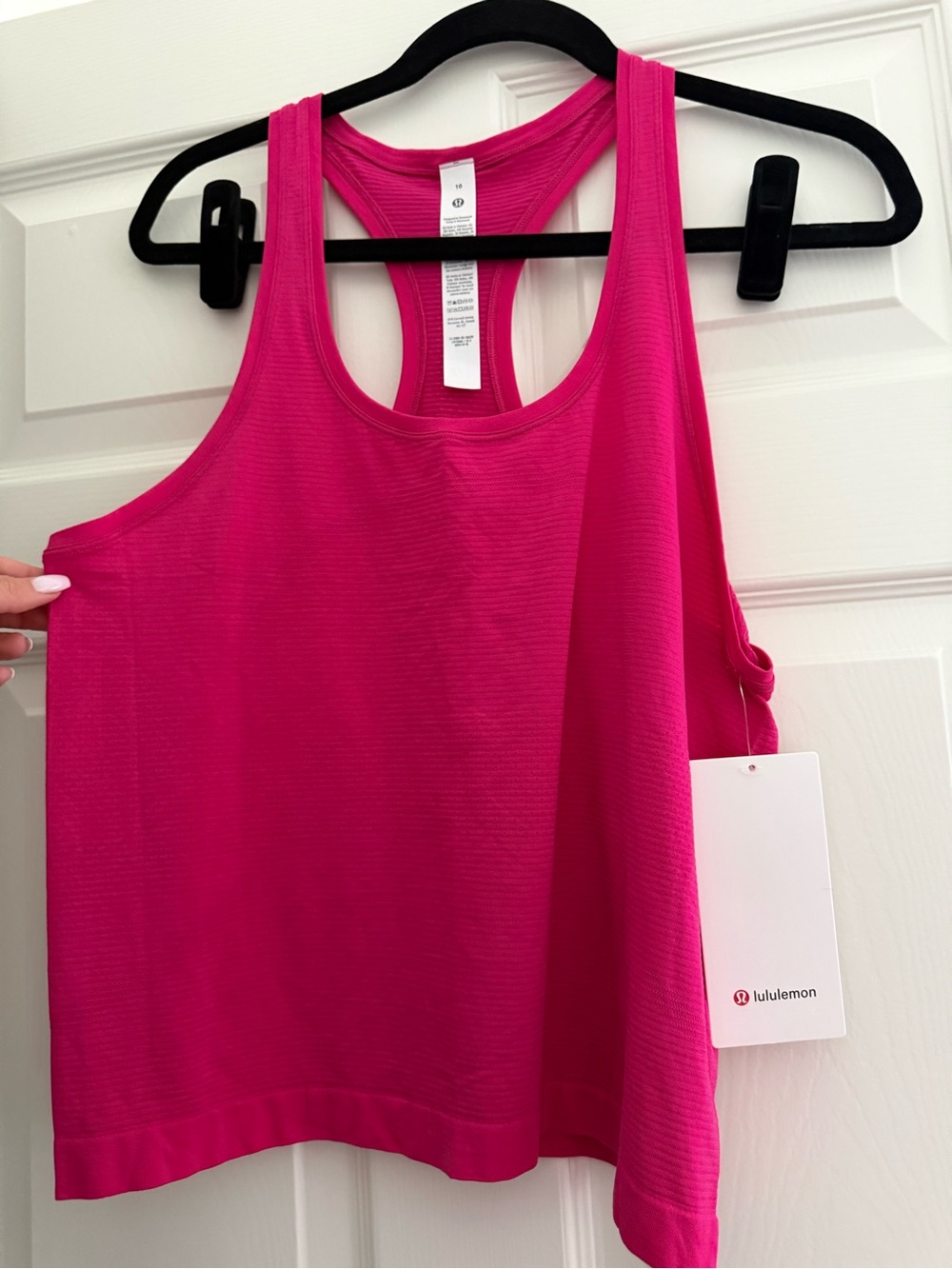 NWT Lululemon Swiftly Tech Scoopneck Tank 2.0 Race Size 10 Pink - Picture 3 of 6